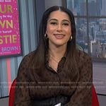 Morgan's brown leopard maxi dress on NBC News Daily