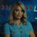 Lexy’s blue tweed button dress on His & Hers