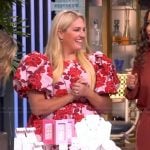Lindsey Williams’ pink floral puff sleeve dress on The View