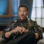 Lionel’s black leather bomber jacket on American Idol