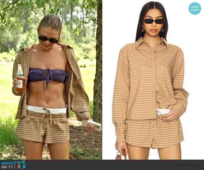 Charley’s gingham check shorts on Southern Charm