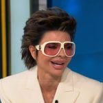 Lisa Rinna's white sunglasses on Tamron Hall Show