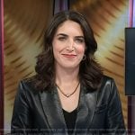 Liz’s black leather blazer on Today