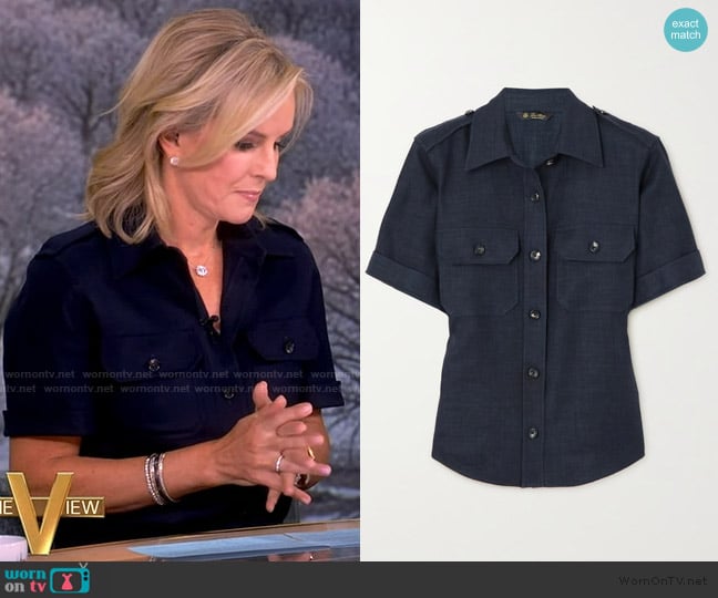 Loro Piana Annalisa Cotton Shirt worn by Dr. Jennifer Ashton on The View