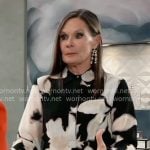 Lucy’s black and white floral dress on General Hospital