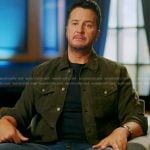 Luke's green suede trucker jacket on American Idol