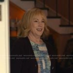 Lynn's multicolor patchwork print top on The Burbs