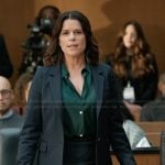 Maggie's green satin blouse on The Lincoln Lawyer