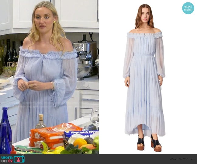 Maje Chiffon maxi dress worn by Bailey Taylor on Summer House