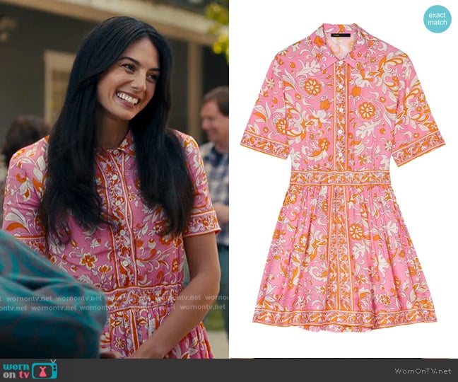 Maje Mini Flowing Patterned Dress worn by Lauryn (Pardis Saremi) on The Burbs