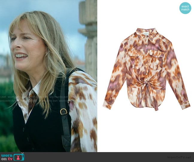 Marant Etoile Nath shirt worn by Helene Lando (Karin Viard) on Vanished