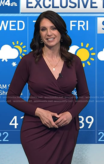 Maria’s burgundy wrap dress on Today