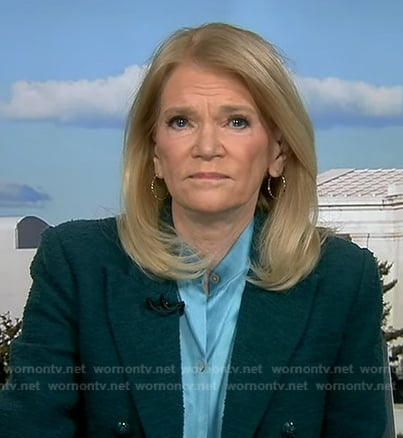 Martha's green tweed blazer on Good Morning America