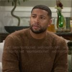 Martin’s brown fluffy sweater on Beyond the Gates