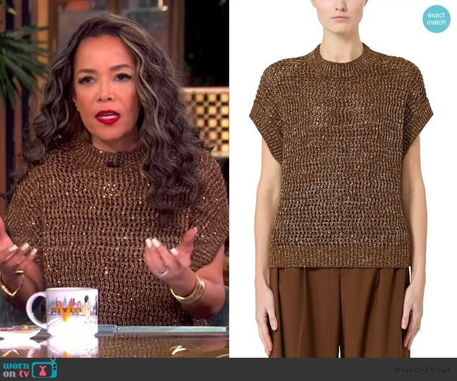 Max Mara Studio Mstarmonia Sweater worn by Sunny Hostin on The View