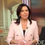 Meg Oliver's light pink blazer on CBS Mornings