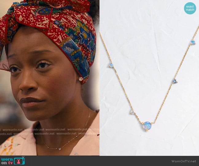 Melanie Casey Linear Chain Necklace worn by Samira Fisher (Keke Palmer) on The Burbs