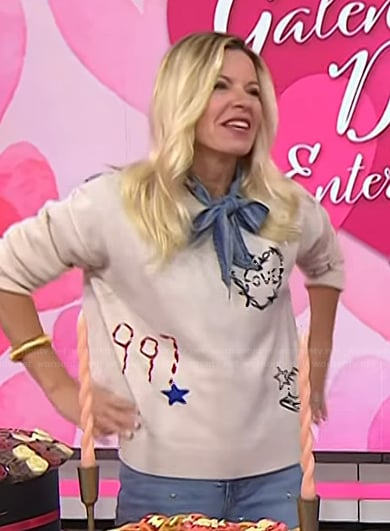 Meredith Sinclair’s embroidered sweater on Today