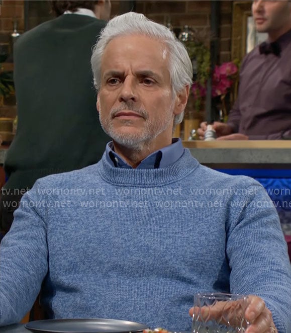 Michael's blue sweater on The Young and the Restless