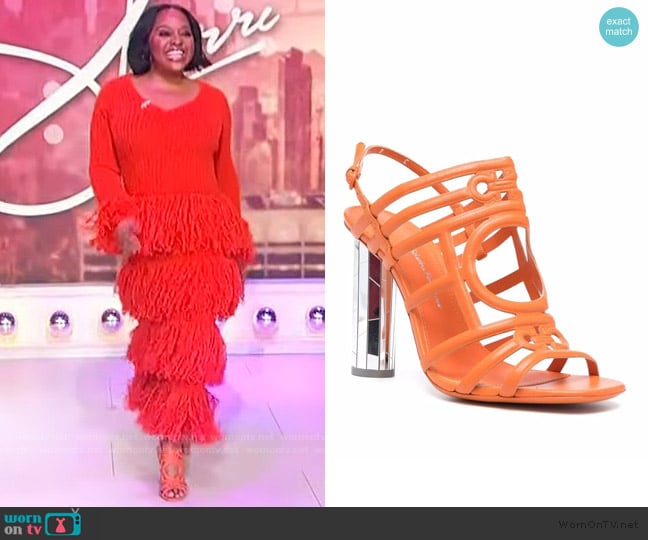  Mirrored Heel Strappy sandals worn by Sherri Shepherd on Sherri
