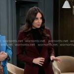 Molly’s burgundy blazer on General Hospital