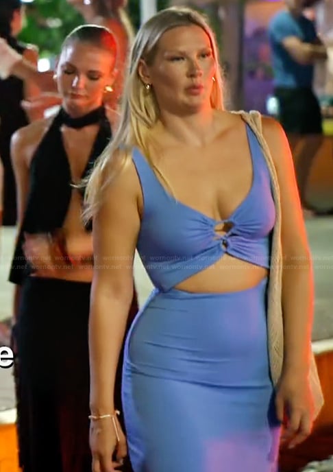 Molly's blue cutout dress on Southern Charm
