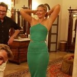 Molly’s green knit halter top and skirt on Southern Charm