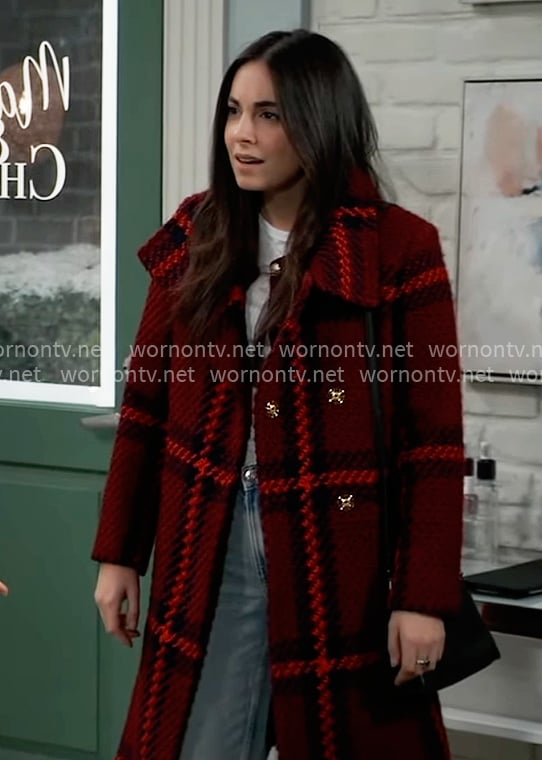 Molly’s red plaid coat on General Hospital