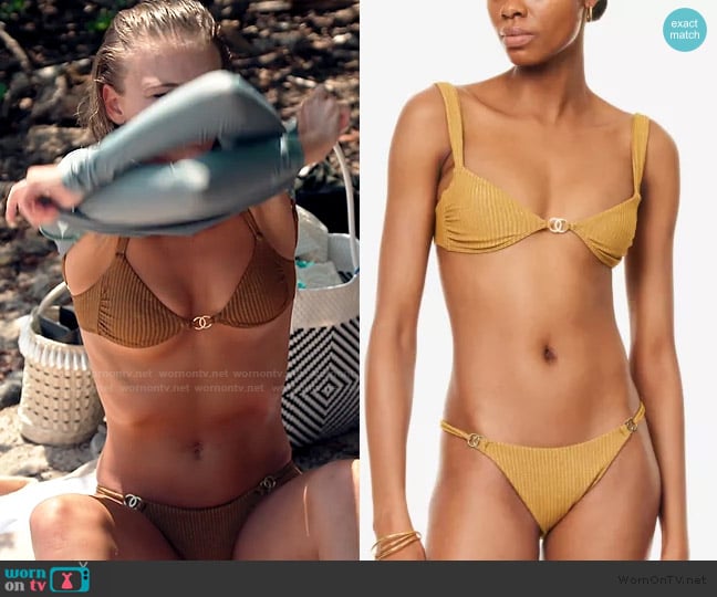 Monday Petit Ermitage Shimmer Bikini Top worn by Charley Manley on Southern Charm