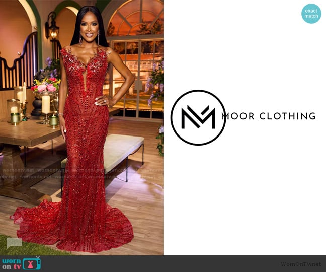 Moor Clothing Custom Dress worn by Stacey Rusch on The Real Housewives of Potomac