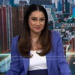 Morgan's blue blazer on NBC News Daily