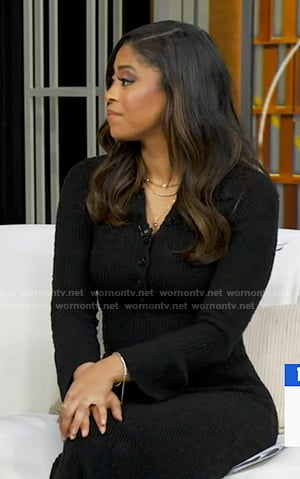 Morgan’s black polo sweater dress on Good Morning America