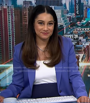 Morgan’s blue blazer on NBC News Daily