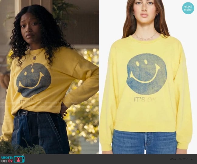 Mother The Drop Square Crew Neck Sweatshirt worn by Samira Fisher (Keke Palmer) on The Burbs