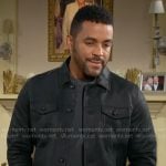 Nate’s black leather jacket on The Young and the Restless