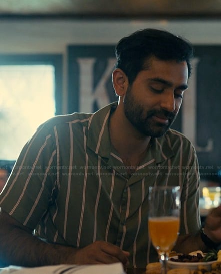 Naveen's green striped shirt on The Burbs
