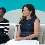Katy Brodsky Falco’s navy top and white pleated skirt on Today