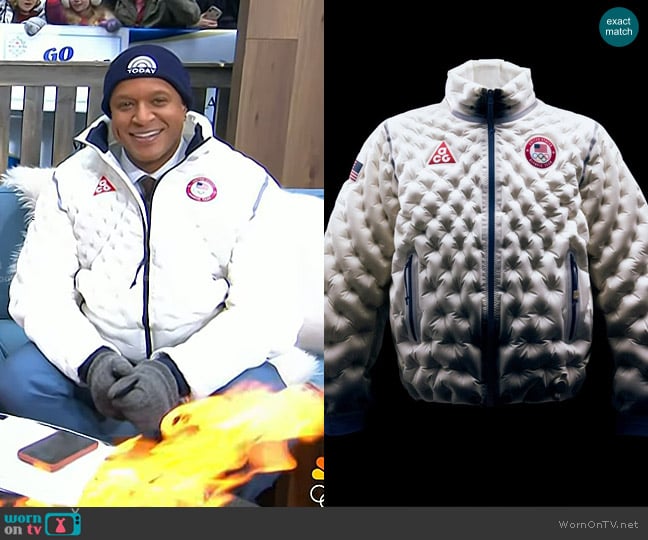 Nike Team USA Therma-FIT Air Milano Jacket worn by Craig Melvin on Today