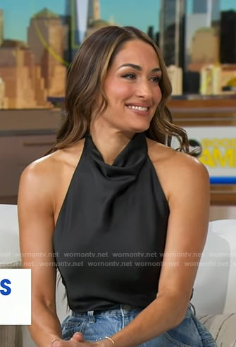 Nikki Bella's black halter top on Good Morning America