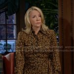 Nikki’s leopard print shirtdress on The Young and the Restless