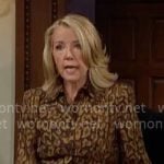 Nikki’s leopard print shirtdress on The Young and the Restless