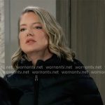 Nina's black puffer jacket on General Hospital