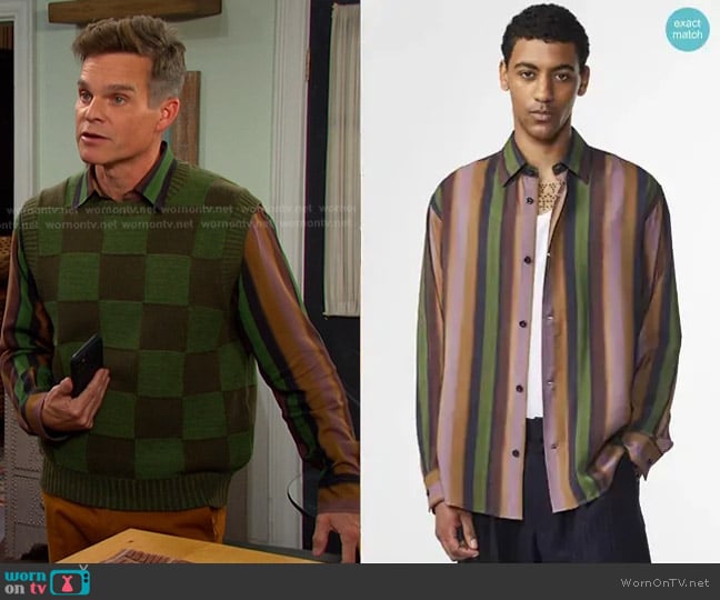 NN07 Freddy Shirt in Grape Shake worn by Leo Stark (Greg Rikaart) on Days of our Lives