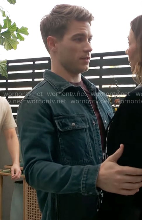 Noah’s denim jacket on The Young and the Restless