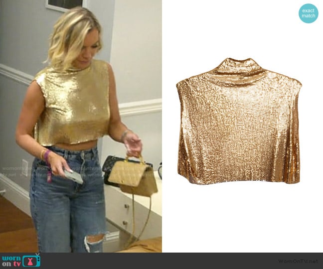 Paloma Lira Sparkle Top worn by Lindsay Hubbard on Summer House