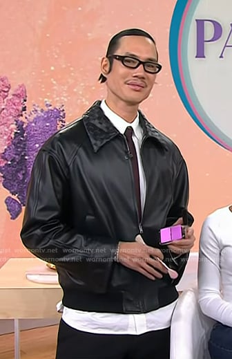 Patrick Ta’s leather bomber jacket on Today