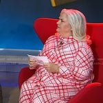 Paula Pell’s red plaid shirt and pants on Today
