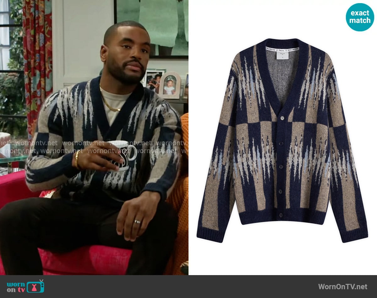 Percival Chromatic Cardigan worn by Andre Richardson (Sean Freeman) on Beyond the Gates