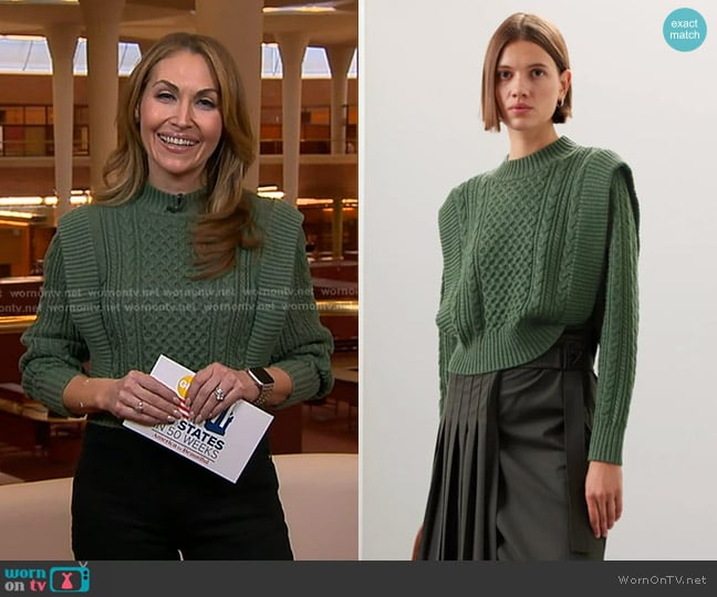 Peter Som Collective Balloon Sleeve Sweater worn by Lori Bergamotto on Good Morning America