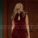 Phyllis’s red velvet dress on The Young and the Restless